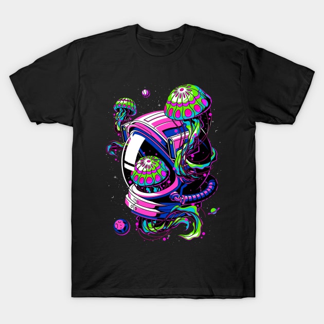 jellyfish astronaut T-Shirt by bpkardijan